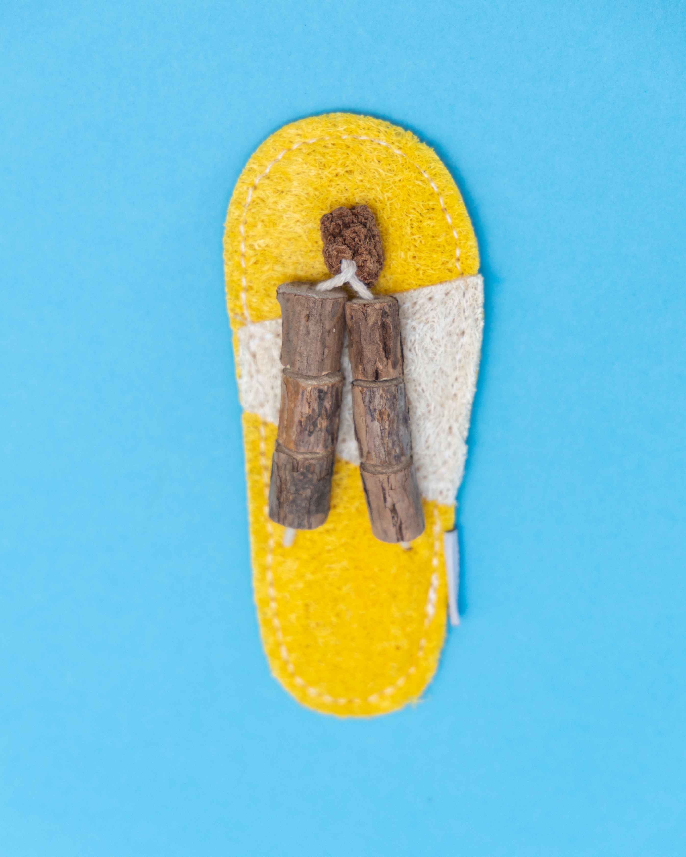 Loofa cat chew toy